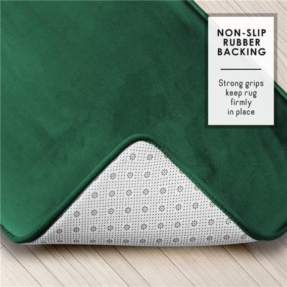 Bathroom Rugs Sets 3 Piece, Velvet Memory Foam Non-Slip, Machine Washable - Picture 5 of 6